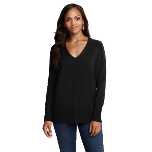 Eddie Bauer Womens Christine Drop-Sleeve Sweater, Black M Eddie Bauer Womens Christine Drop-Sleeve Sweater, Black M