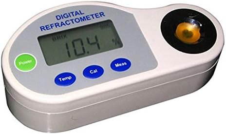 BDJK Hand Held Digital Refractometers For 28~65%Brix and Refractive Index Including AAA Battery