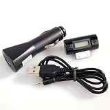 NEEWER® All Channel FM Transmitter w/ Car Charger for Apple iPhone 4