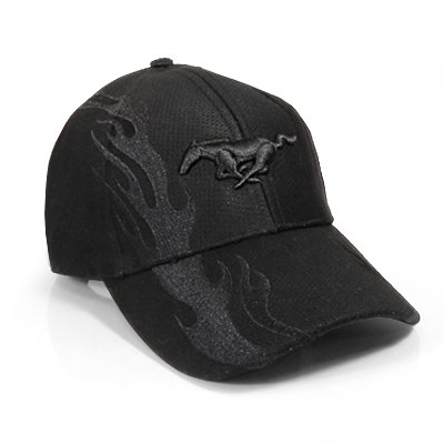 Ford Mustang Black Flame Baseball Cap
