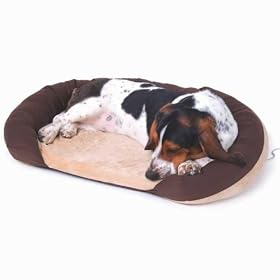 Thermo-Bolster Reversible Orthopedic Dog Bed (Color=Mocha,Size=Large)