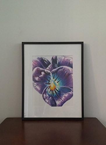 Stylized Pansy-Original Framed Drawing