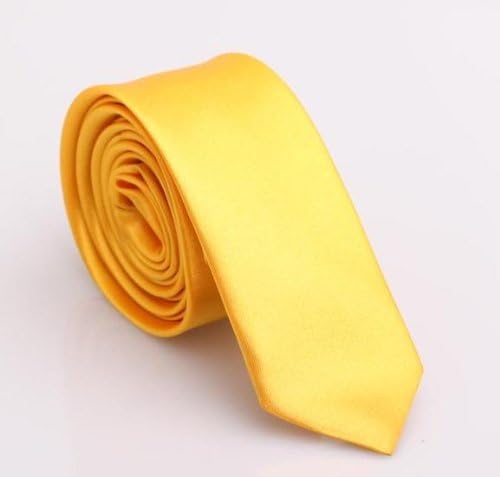1pc Retail Cheap British Casual Style Tie for Men Plain Narrow Arrow Necktie Skinny Solid Color Neckwear WHS28 (Orange-7)