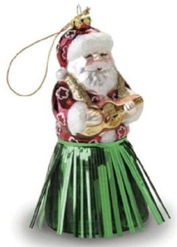 Island Heritage Hula Skirt Santa Collectible Glass Ornament Island Heritage Hula Skirt Santa Collectible Glass Ornament