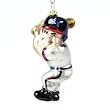 Atlanta Braves MLB Blown Glass Batter Ornament (4" Caucasian)