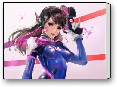 Diy Home Decor Custom Overwatch Diva Cute Game Poster Canvas Print 16X12