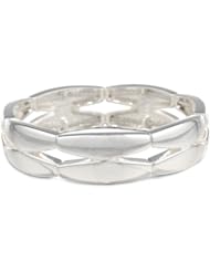 Napier "Napier Classics" Silver-Tone Sectional Stretch Bracelet, 8"