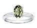 1.00 cts Genuine Green Sapphire Solitaire Engagement Ring - 14kt White or Yellow Gold