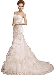 Strapless Spring Summer Fall Winter Sleeveless Belted Lace Mermaid Prom Dress 