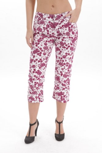 BX3 D& G WOMEN PANTS COLOR WHITE PURPLE S50151 Sz 30,32,34