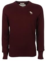 Abercrombie & Fitch Mens Sweater V-Neck Burgundy