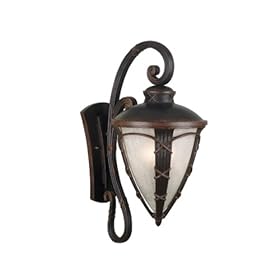 Kenroy Home 70301CM Ribbon and Reed Wall Lantern with Hand Painted Champagne Glass,... by Kenroy Home