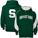Michigan State Spartans Green Full Zip Varsity Hoody Sweatshirt
