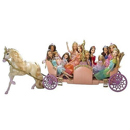 Childrens Toyshop  Toys : Barbie & the 12 Dancing Princesses - Horse & Carriage