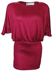 Cutout Spandex/Viscose Dolman Bateau Neck Bodycon Dress/Tunic 