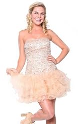 Chiffon/Taffeta/Tulle Applique Crystal Lace Crystals Beaded Evening Dress/Bridesmaid Dress/Wedding Dress 