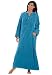 Long Chenille Robe (Sea Blue,1X)