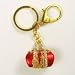 Versace Red & Gold Crystals Handbag Keychain