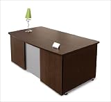 OFM 55145+-Cherry Milano Executive Desk Finish: Cherry