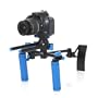 Koolertron - DSLR Shoulder PAD Support Mount+2 Hand Grip With 15mm Rail Rods For Canon 550D 500D 600D 1100D 60D 50D 40D 5D 5DII 5DIII Nikon D300 D5100 D3100 D3000 D5000 D90 D7000 D700 J1 V1 Sony A57 A55 A35 NEX7 N