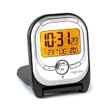 Digital Alarm Clock in Silver/Charcoal 34172