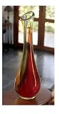 Crimson, Jade and Amber Power -Murano Handblown Glass Vase
