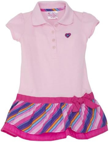Kidzone Little Girls Pique Knit Polo Tiered Dress (Sizes 4-6x)