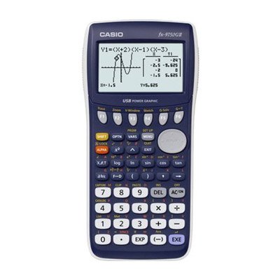 Casio Graphing Calculator with large 21-character x 8-line display with dual screen capability. 62K RAM with USB - White 