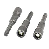 uxcell　ソケットビット 六角ドライバービット　8mm　ヘッド　ナット　セッター　　13mm x 65mm　3個入