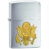 Zippo US Army Emblem Brushed Chrome Lighter
