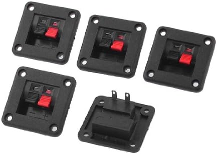 5 Pcs Push In Type Square Shaped Speaker Terminals Plate 2 Position