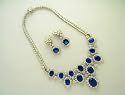 Platinum Sapphire and Diamond Set