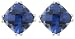 10k Choice of White or Yellow Gold, September Birthstone, Created Ceylon Sapphire Earrings