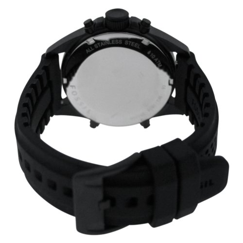 Fossil Men's BQ9414 Silicone Analog-Digital with Black Dial Watch