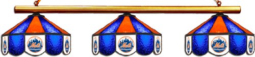 New York Mets Pool Table Light - Stained Glass Shades