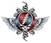 Grateful Dead - Steal Your Face with Tribal Wings - Sticker / Decal