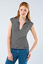Short Sleeve Jersey Bi-color Striped Tunisian Polo