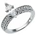 14K White Gold Vintage Style Diamond Wedding Ring (Center stone is not included)