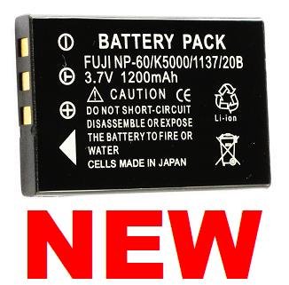 Kodak KLIC-5000 / Fuji NP-60 Lithium Ion Battery for Kodak DX6490, DX7440, DX7590, DX7630, LS420, LS443, LS633, LS743, LS753, P712, P850, P880, Z730, Z7590, Z760