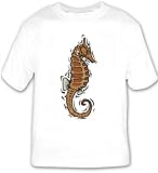 T-shirt with water, seahorse, longsnout, hippocampus