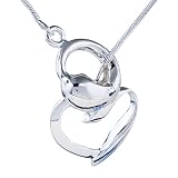 Heart Circle Sterling Silver Pendant Gifts For Women