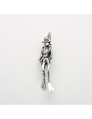Scuba Diver Charm Medallion Sterling Silver Three Dimensional Detail