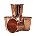 Sertodo Copper Apa Cup | Set of 4, 18 fl oz | Handcrafted, Durable, Artisan Quality Drinkware | Ayurvedic Beverage Serving | Elegant Kitchen & Barware