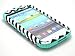 Samsung Galaxy S3 S III I747 Hybrid Impact Dual Layer Case Black White Chevron Mint Blue Skin Cover