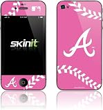 Skinit Atlanta Braves Pink Game Ball Vinyl Skin for Apple iPhone 4 / 4S