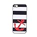EVERMARKET(TM) Striped Sailer Red Anchor Hard Case Cover for Apple iPhone 5 5S
