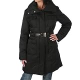 DKNY - DKNY 3/4 Length Wing Collar Coat w/ Leather Belt