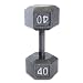 Cap Barbell Solid Hex Single Dumbbell (40-Pound)