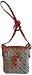 Women's Dooney and Bourke Purse Handbag Letter Carrier X-Body Signature Logo Beige/Red