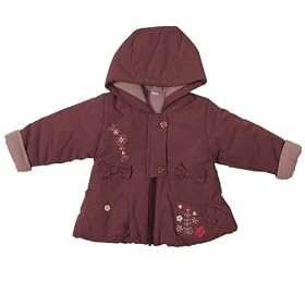 Dizzy Daisy Girls Lilac Spot Hooded Jacket   (Plum, 12 - 18 Months)